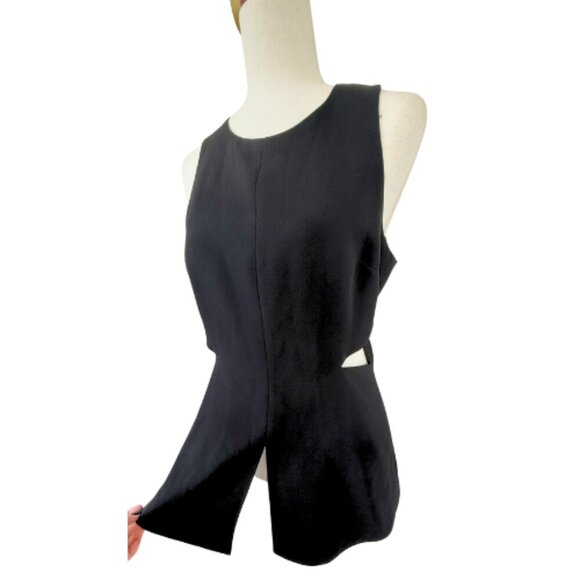 ELIZABETH AND JAMES Sleeveless Cutout Zane Tunic Top Black Size M - Picture 2 of 9